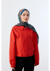 Resim Mirsoy Scarf Asya Etnik Desen Şal Gece Mavisi 