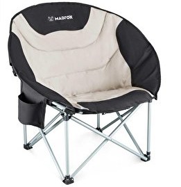 Resim Madfox Moonchair Deluxe Katlanır Siyah Gri Kamp Sandalyesi 
