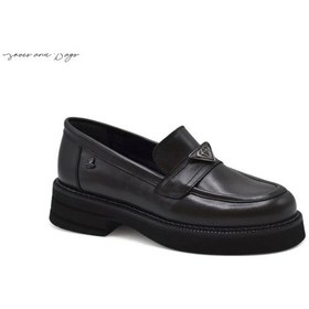 Resim Venüs 2451350k Düz Topuk Hafif Deri Loafer Kadın Ayakkabı Siyah 