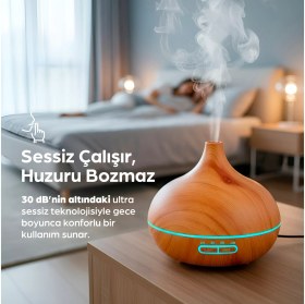 Resim Robeve 550 ml Otomatik Hava Nemlendirici Buhar Makinesi Oda Nemlendirici Aroma Difüzör 