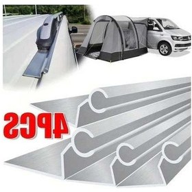 Resim Trendooze Sunshine022 4 Bölmeli Vw T5 T2 C Şekli Çadır Ray Seti 60-80 Cm 