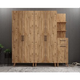 Resim Begonya Portmanto Vestiyer Ayakkabılık Çam -montaj Dahil 175cm 