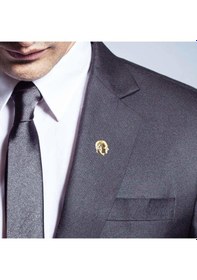 Resim Atatürk Büstü Yaka Rozeti Gold Altın 