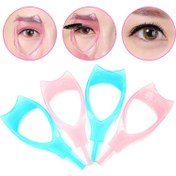 Resim 3'ü 1 Arada Kristal Kirpik ve Göz Şeymi Makup Araç Seti - Çok Fonksiyonlu Kirpik Çizgi Yardımcısı, Mükemmel Kirpikler, Kokusuz Silikon Fırça, Mavi/Pembe/Siyah, Kirpik Çizgi Fırçası 
