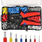 Resim 1200 tüp terminalleri sıkma pense HSC8 6-4A tel sıkma mini kart kılıfı sıkma aracı kutulu ev aletleri seti 