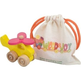 Resim Woodnjoy Wood & Joy Doğal Ahşap Helikopter Hareketli Eğitici Oyuncak 