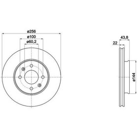Resim Mga-50381 - Fren Dıskı On Havalı- 256-4 - Hyundaı: Accent Blue 