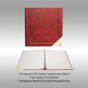 Resim Nurcan Foto NRCN-C50315 315 x 325 MM 50 Yaprak 100 Sayfa Ciltbezli Yapıştırmalı Fotoğraf Albümü 