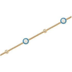 Resim Diamond Line - Gülaylar - Sarı Altın 14 Ayar Nazar Boncuğu Bilekl Standart N11.21809 Sarı Altın 