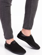 Resim Mehmet Baran Hakiki Deri Yazlık Çarık modeli siyah nubuk bağsız 