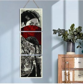 Resim Ahşap Katlanabilir 3lü Tablo - Tbl0013 