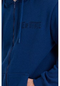 Resim Polostate Age Of State Nakışlı Fermuarlı 3 İplik Sweatshirt İndigo 