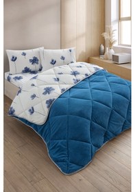 Resim Nordelle Çift Kişilik Wellsoft Yorgan Uyku Seti Mavi 