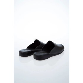 Resim Pierre Cardin PC-0289 Damat Terliği Siyah Deri Erkek Ev Kullanımı İçin Konforlu Tasarım 