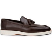 Resim Deery Hakiki Deri Kahverengi Püsküllü Erkek Loafer - 01958mkhvc01 Kahverengi 