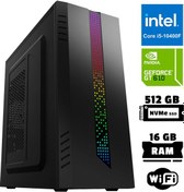 Resim Xaser XSR1044 i5-10400F 16 GB 512 GB M.2 NVMe SSD 2 GB GT610 Free Dos Masaüstü Bilgisayar 