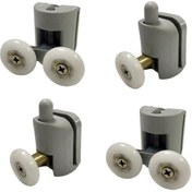 Resim Duşakabin Tekerleği Rulman 4 Lü Set Gri Teker Çapı 24 Mm 