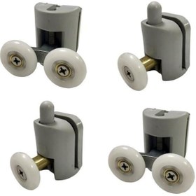 Resim Duşakabin Tekerleği Rulman 4 Lü Set Gri Teker Çapı 24 Mm 