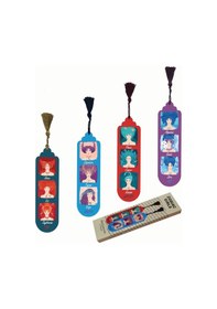Resim Gift Hediyelik Metal Püsküllü Kitap Ayracı Seti Zodiac Girls 