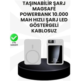 Resim 10000mah Kapasiteli Manyetik Usb-c Ve Kablosuz Powerbank W09 Çok Renkli 
