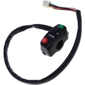 Resim Suntek 7/8 " 22mm Gidon Motosiklet Için Anahtarı Siyah 