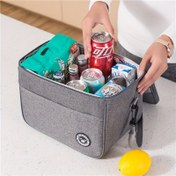 Resim 1 Adet Büyük Kapasiteli Su Geçirmez İzoleli Öğle Yemeği Çantası - Dayanıklı Plastik Gıda Güvenliği Kare Termal Tote, İş, Piknik, Dış Mekan, Tatil Hediyeleri (Noel, Cadılar Bayramı, Paskalya, Şükran Günü), Okula Dönüş İçin Omuz Askılı 