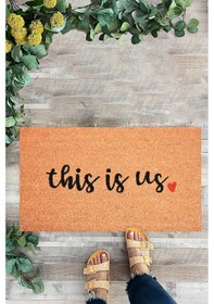 Resim This Is Us, Yazılı Paspas, Kapı Önü Paspası, Dijital Baskı Paspas 