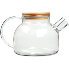 Resim Bambu Kapaklı Borosilikat Cam Demlik 1000ml Royaleks-cm-2000 Asorti 