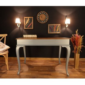 Resim Wooding Mobilya Wooding 100 Cm Masif Gri Ceviz Yemek Masası 