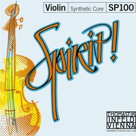 Resim Thomastik SP100 Keman Tel Seti - Spirit 4/4 Kemanlarla Tam Uyumlu (Eğitim/Orta Seviye - Handmade) | Sıcak ve Dengeli Tını, Kolay Tepki Veren Yapı, Uzun Ömürlü Sentetik Çekirdek | Ölçü: 4/4 Kemanlar İçin (4'lü Tam Takım Set) 