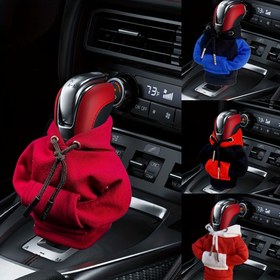 Resim 1 adet Moda Polyester Araç Vites Kolu Kazak - Araç İç Aksesuar Dekorasyonu için Mini Kapüşonlu Sweatshirt 