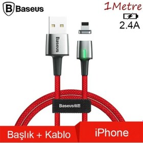 Resim Baseus Zinc Magnetic Usb Kablo Şarj Apple iPhone Uyumlu 11-7-8-Xs-Xr Başlık 2 