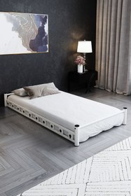 Resim ARGİMO Yavru Karyola Ranza Eki Yer Yatağı Baza Yatak Beyaz 