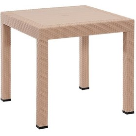 Resim Rattan 80x80 Camsız Cappucino Masa - Bahçe&balkon&teras Cappuccino 