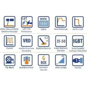 Resim Tecnomec New Gabı 200 Dıgıtal 200 Amper Inverter Kaynak Makinesi G Box 