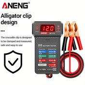 Resim ANENG BT-172 12V Çok Fonksiyonlu Pil Test Cihazı, LED Ekranı, Ters Bağlantı Alarmı ve Aşırı Yük Koruması - Kolay Otomatik Tamir ve Elektrikçi Kullanımı için Timsah Klipsi Tasarımı, Elektrikçi Temel Gereksinimleri | Dayanıklı Test Cihazı Tasarımı | Güvenli Klip Bağlantısı 