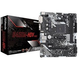 Resim Asrock B450M-HDV R4.0 DDR4 3200 MHz OC M.2 DVI VGA HDMI PCIe 3.0 AM4 mATX Anakart 