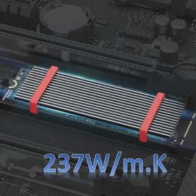 Resim JEYI N80 M.2 NVMe SSD Alüminyum Soğutucu Kasa, Pasif Soğutma, Siyah Mat, Termal Ped ile 