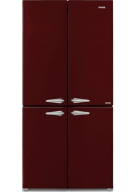Resim Vestel Retro FD56011 Bordo 487 LT No-Frost Gardırop Tipi Buzdolabı 