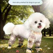 Resim 2 adet Karikatürli Plaj Desenli Toz Geçirmez Ayarlanabilir Köpek Bacak Kılıfları - Küçükten XL'ye kadar Irklar için Tüm Mevsim Koruma, Sadece Elde Yıkama, Moda ve Dayanıklı Evcil Hayvan Giyimleri, Rahat Uygun Tasarım, Yumuşak Malzeme, Yavru Aksesuarları 