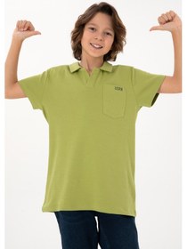 Resim U.S. Polo Assn. Erkek Çocuk Fıstık Yeşili Polo Yaka Tişört 50295438-VR087 