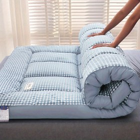 Resim Çift Boyutlu Ekstra Yumuşak Katlanabilir Yatak Ped - Kalın Yastıklı Tatami Yatağı, Peluş Polyester Kaplama ile, Yüksek Kaliteli Dayanıklı Tasarım, Ev, Yurt, Kamp ve Japon Tarzı Yatak, Katlanabilir Yatak, Yurt Odası Yatak, Rahat Estetik, Yumuşak Dokunuş Kaplama 