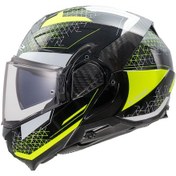 Resim Ls2 Advant 2 Astral Çene Açılır Kask Neon Sarı - Siyah 