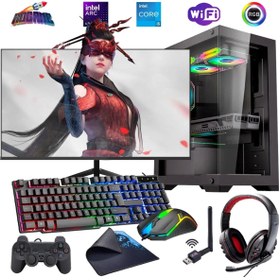 Resim I5 13400F 16GB DDR4 480SSD 12GB ARC B580 24\ Mon. Oyun Bilgisayarı (Gaming SET) 