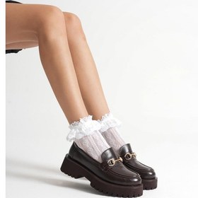 Resim Aral Toka Detaylı Acı Kahve Günlük Loafer Ayakkabı Acı Kahve 