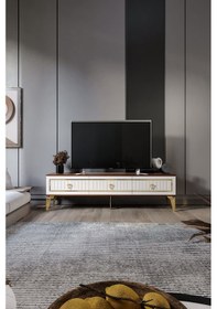 Resim Klas Mdf Mebran Kapak Ekru Ceviz Gold 150 Cm 