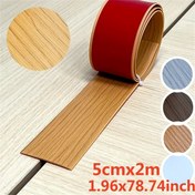 Resim 1/2 adet Kolay Kurulumlu 5.0cm x 200.0cm PVC Zemin Geçiş Şeridi - Dikişsiz İç Duvar ve Taban Dekoru için İdeal, Dayanıklı Dikilmiş Kaplama Ev ve İnşaat Projeleri için, Çok Yönlü Ahşap Desenli Bitiş 