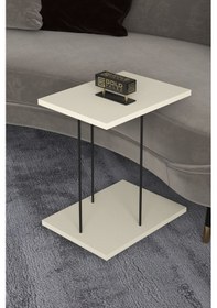 Resim Yan Sehpa Tekerlekli Servis Sehpası Hnd Dikdörtgen Krem Çok Renkli 