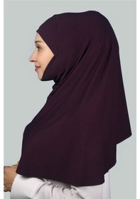 Resim Altobeh Hazır Türban Peçeli Pratik Eşarp Tesettür Nikaplı Hijab - Namaz Örtüsü Sufle (XL) - Mürdüm 