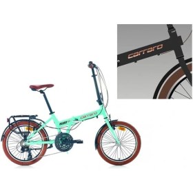 Resim Carraro Flexı 121 Katlanır Bisiklet 350H V 20 Jant 21 Vites Mat Haki Siyah Bakır 
